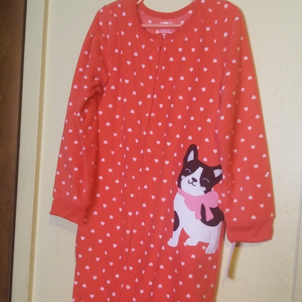 NWT carters girls onsie with bulldog